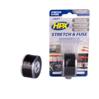 Mynd af STRETCH & FUSE suðuborði 25mm x 3m Svartur
