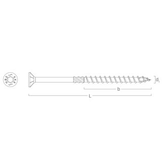 Mynd af HBS EVO Tréskrúfur C4 4,5x70mm TX20 200 stk.