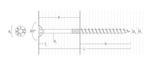 Mynd af HBS EVO Tréskrúfur C4 8x200mm TX40 100 stk.